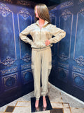 Luxury Quality 2 Piece Beige Tracksuit. Stylish, Comfortable, & Breathtaking Fit