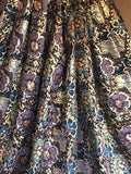 Purple & Gold Double Sided Brocade Jacquard Lace Fabric