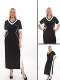 Two Toned Elegant, Casual Maxi Dress. Beautiful Design, Premium Quality