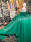 Gorgeous Green blouse with sparkly crystals
