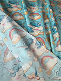 Blue Unicorn Kids Cotton Fabric