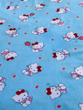 Small Hello Kitty with Strawberries Cotton Fabric