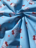 Small Hello Kitty with Strawberries Cotton Fabric