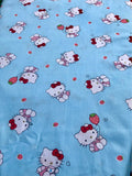 Small Hello Kitty with Strawberries Cotton Fabric