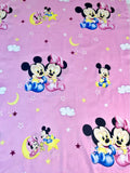 63" Wide Baby Mickey and Minnie Disney Cartoon Cotton