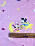 63" Wide Baby Mickey and Minnie Disney Cartoon Cotton