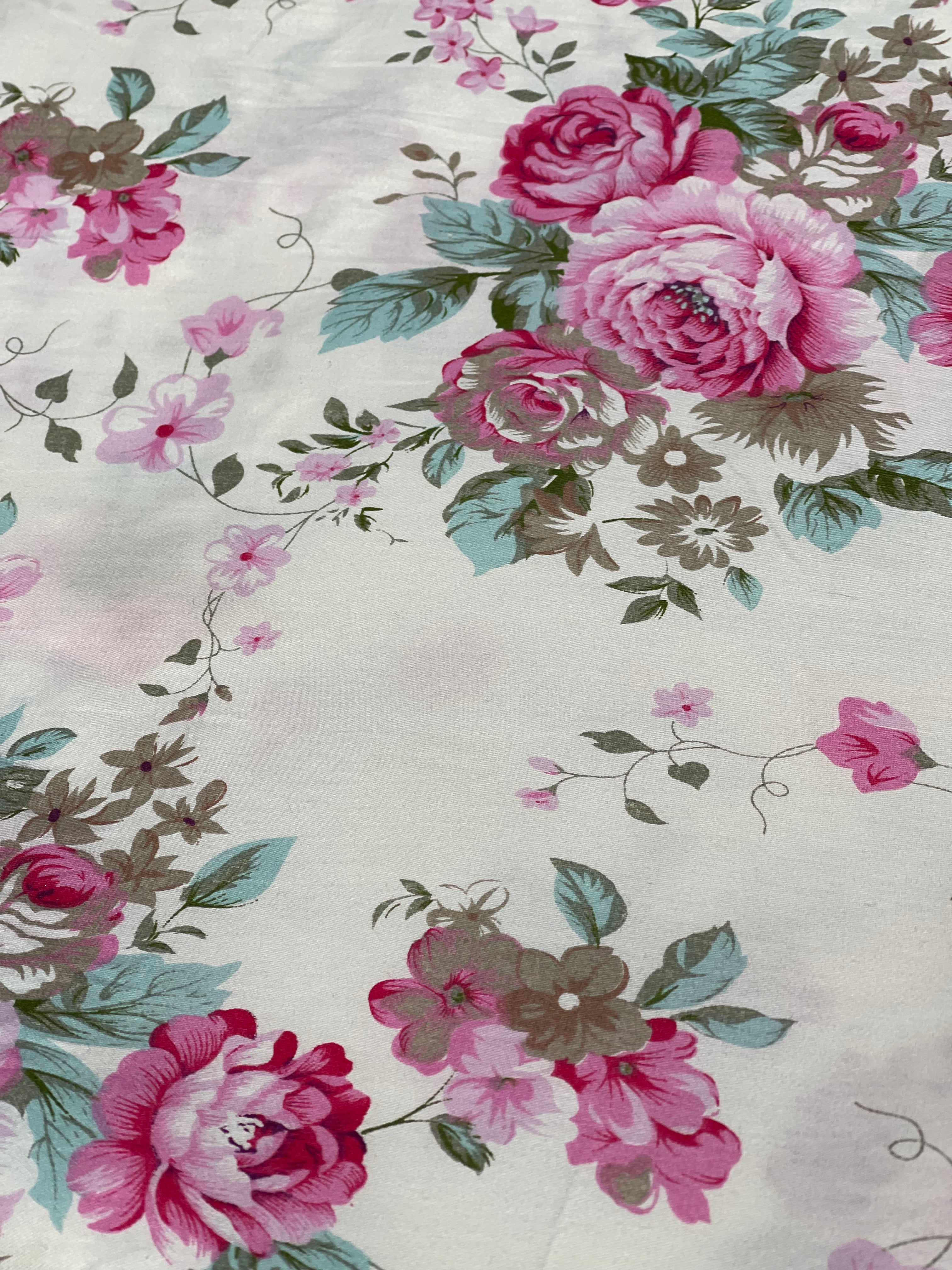 Victorian Roses Floral Cotton