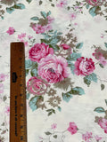 Delicate Pink Victorian Roses Cotton