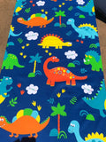 Cute Big Dinosaurs Cotton Fabric