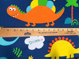 Cute Big Dinosaurs Cotton Fabric