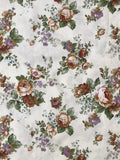 Lovely Vintage Cottage Core Floral Romantic Roses Cotton