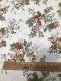 Lovely Vintage Cottage Core Floral Romantic Roses Cotton