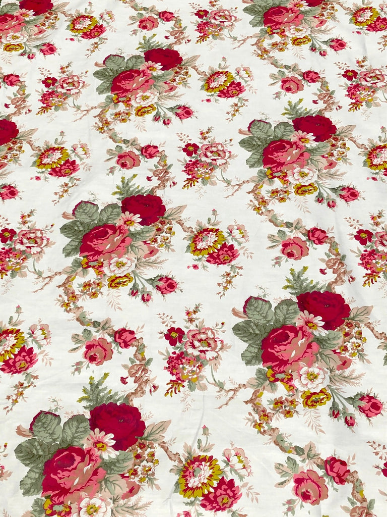 Victorian Shabby Chic Cottage Rose Floral Cotton – Lacetastic