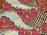 Pink and Gold Ornamented Hollandaise Gold Line Cotton