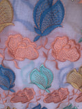 Swiss Cotton Beaded with Silk Embroidered Roses