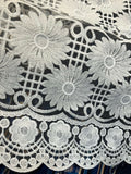 Wedding White Sparkly Embroidery Sequined Lace Fabric