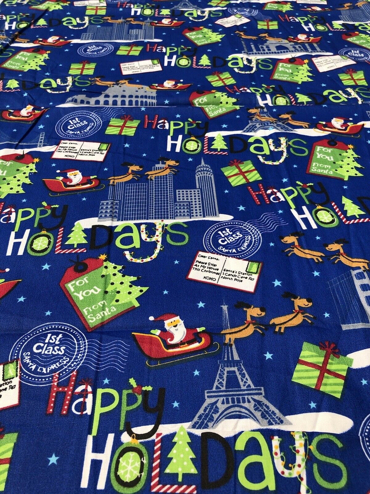 Happy Holidays with Santa Cotton Fabric