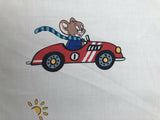 63'' wide. Vintage Tom And Jerry Cotton Fabric