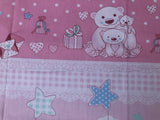 Teddy Bear, Elephant, and Stars Baby Cotton Fabric