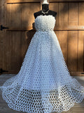 Sparkly Wedding Sequined White Lace