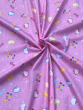 Pink Small Hello Kitty Cotton Fabric