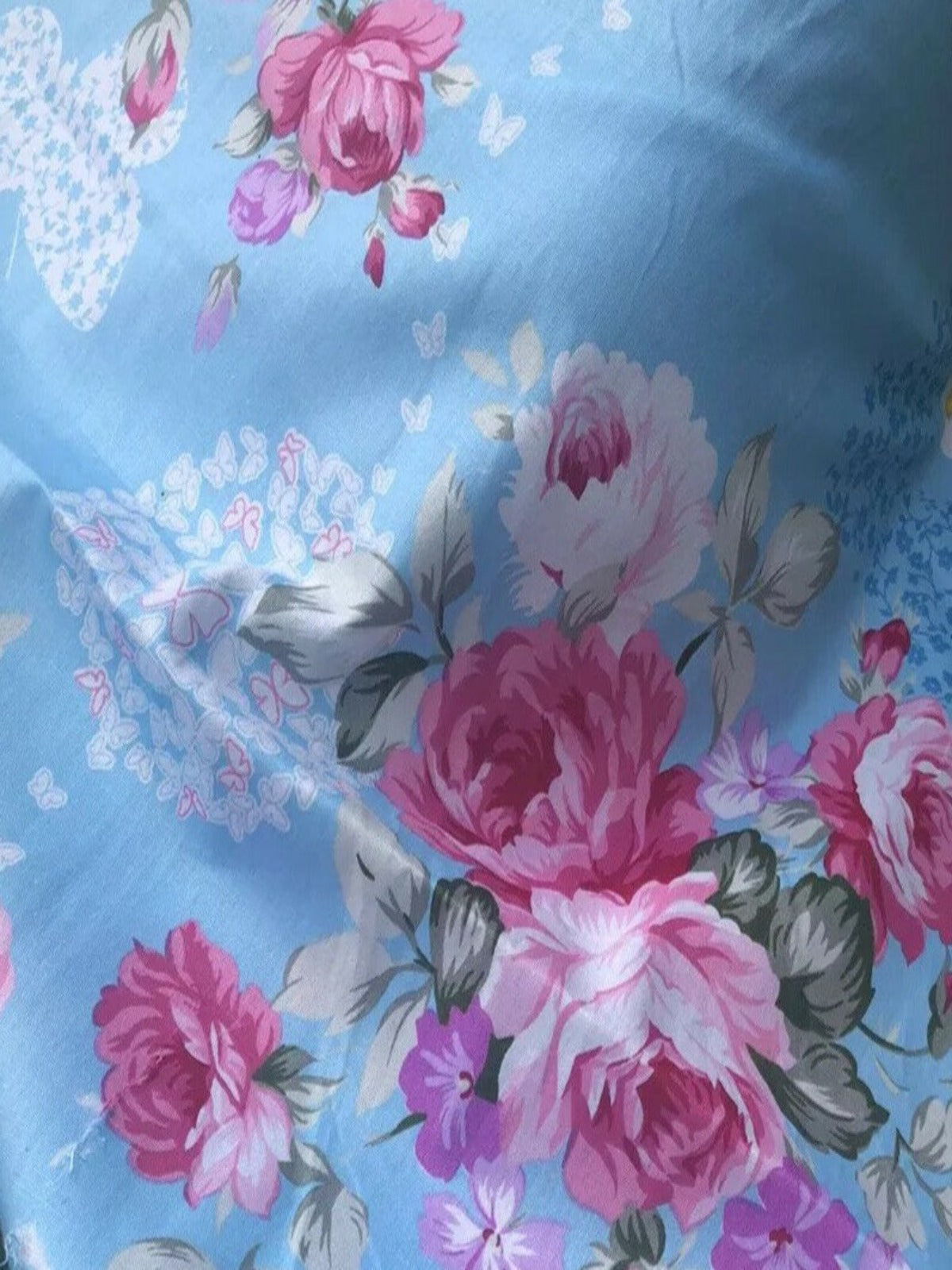 Victorian Vintage Rose Cotton with Butterflies