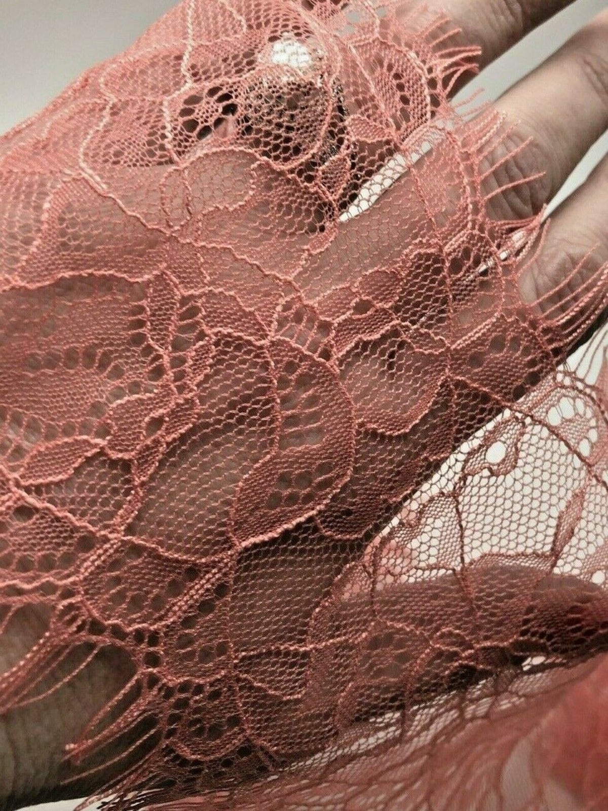 10 Yards Delicate Pink Eyelashes Soft Stretch Lace Trim