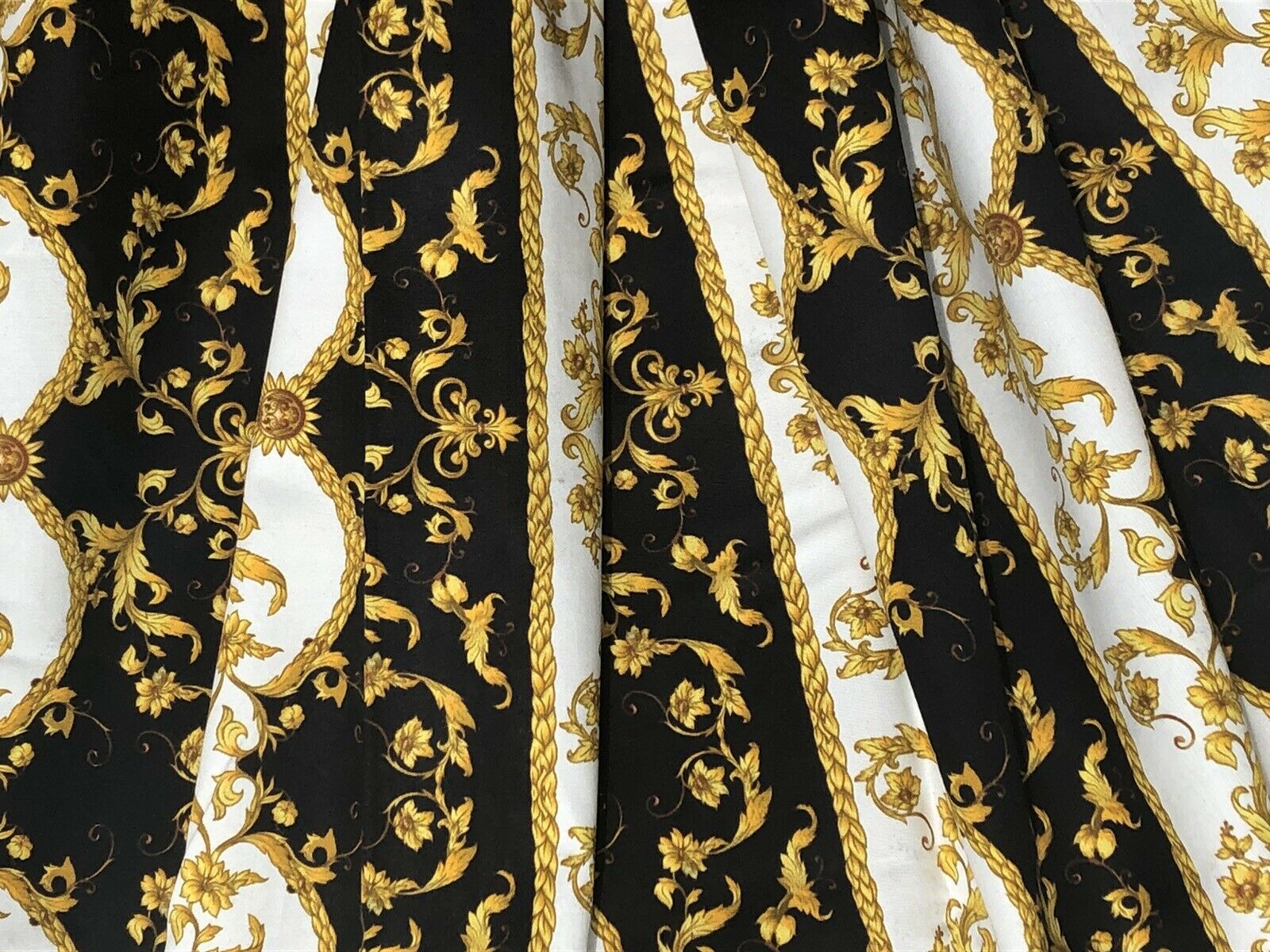 58" Wide Baroque Design Cotton with Gold Ornaments