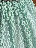 Sequined Mint Sparkly Net Lace