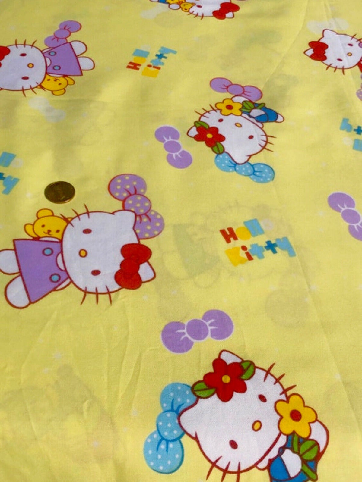 Hello Kitty with Bows Cotton Fabric