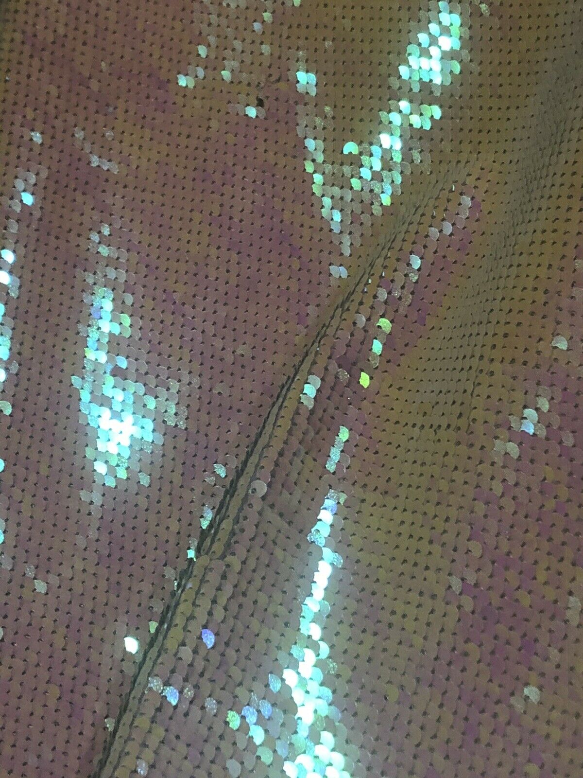Gold Holographic Iridescent Luminous Lace Fabric. Velvet Base. New