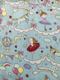 Princess Ballerina and Unicorns Kids Cotton Fabric