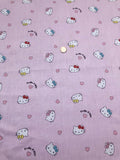 Pink Small Cute Hello Kitty Cotton Fabric