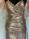 Gold Sequins Glitter Fabric