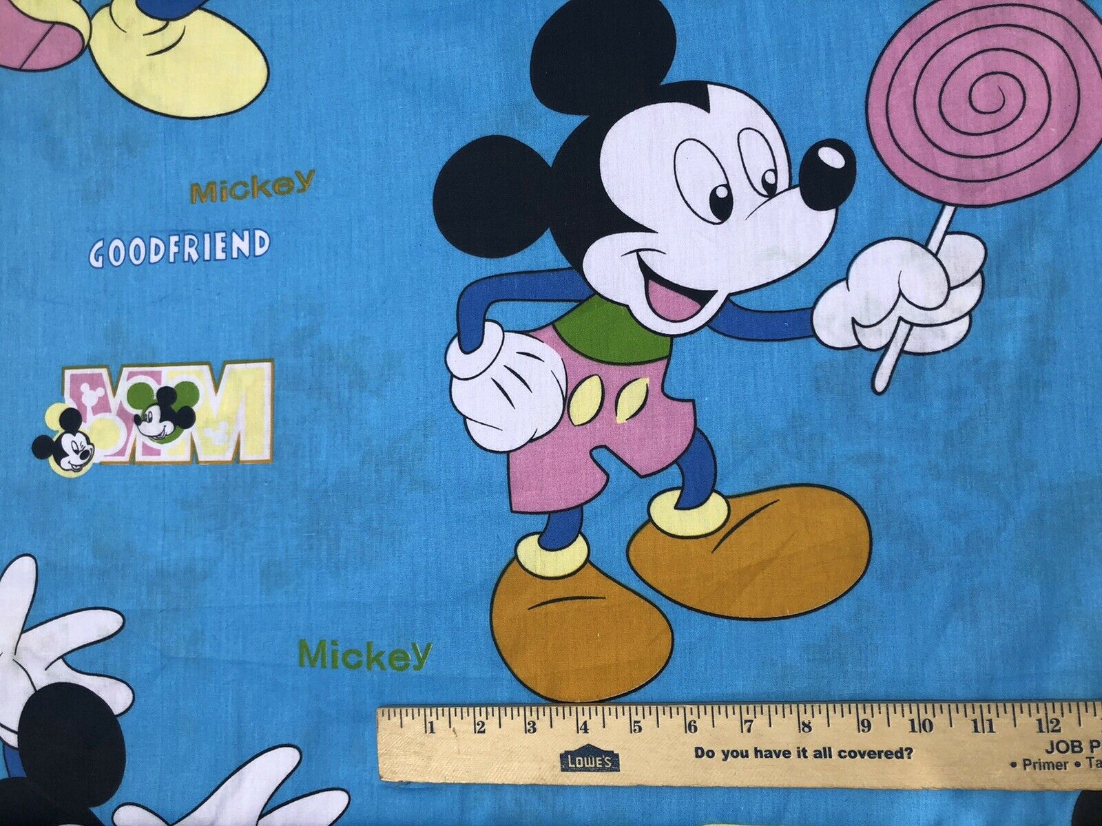 Disney Mickey Mouse Adventure Blue Cotton Fabric