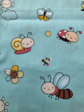 Lady Bug, Bumble Bee and Snail Kids Cotton