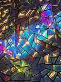 Iridescent Holographic Luminous Geometric Lace