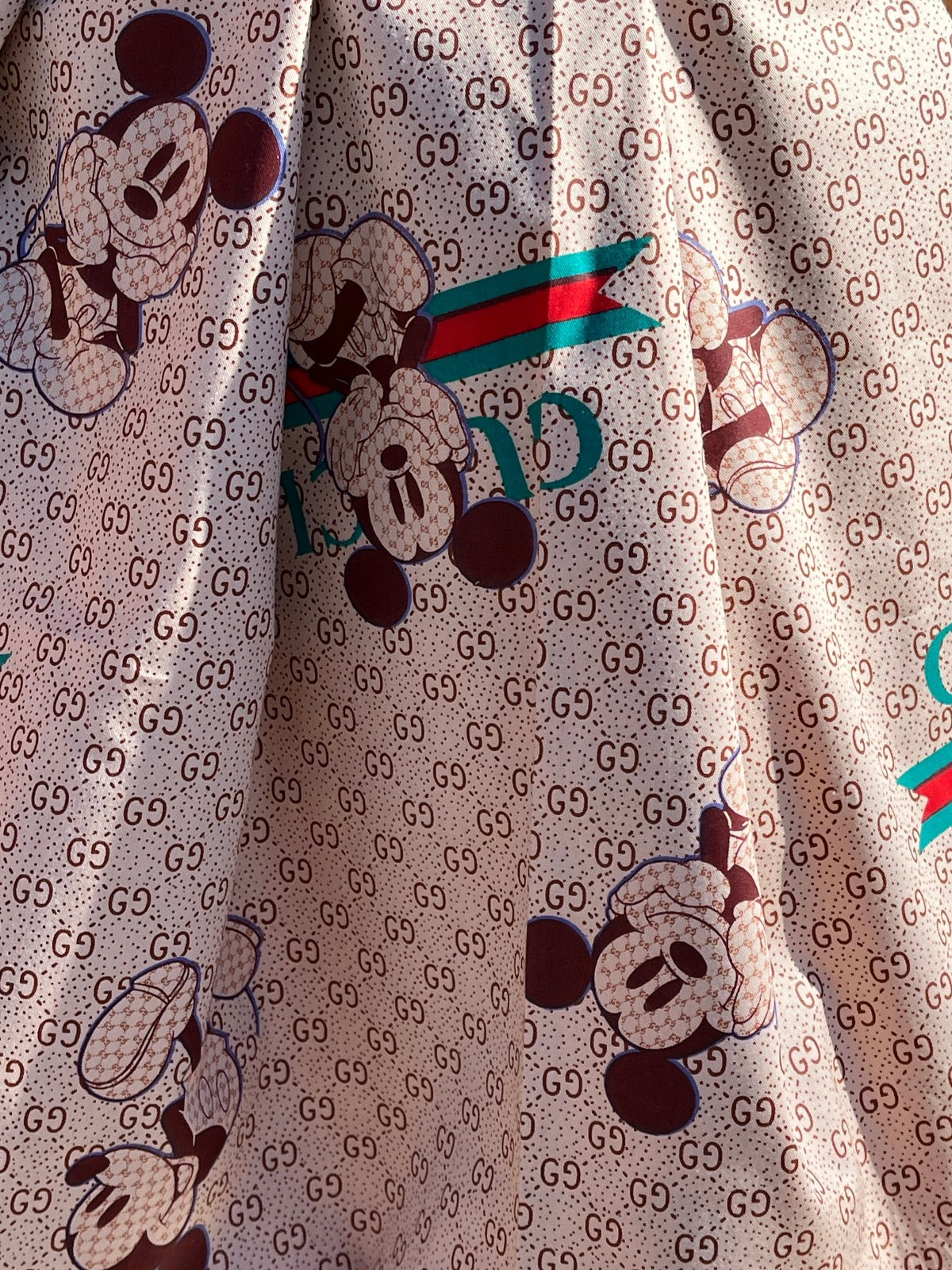 Mickey Mouse Gucci Brown Cotton Fabric – Lacetastic
