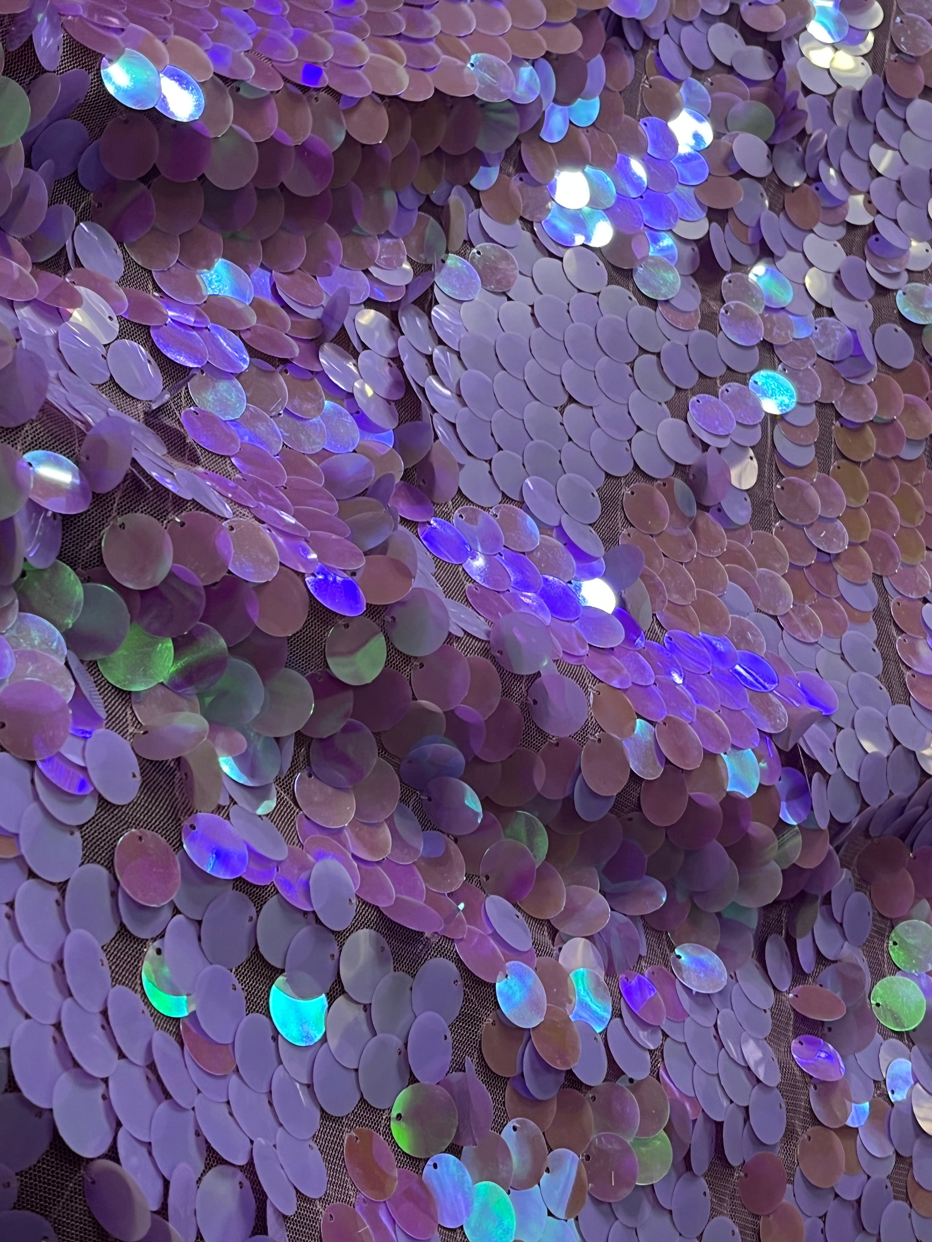 Sparkly Purple Holographic Dangling 18 mm Sequins