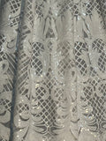 Sparkly White Sequined Wedding Lace